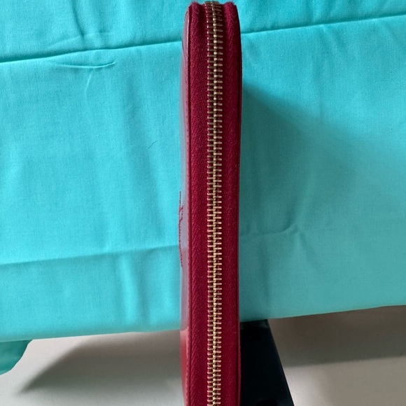 YSL Red Patent Leather Zip Wallet - Picture 7 of 14